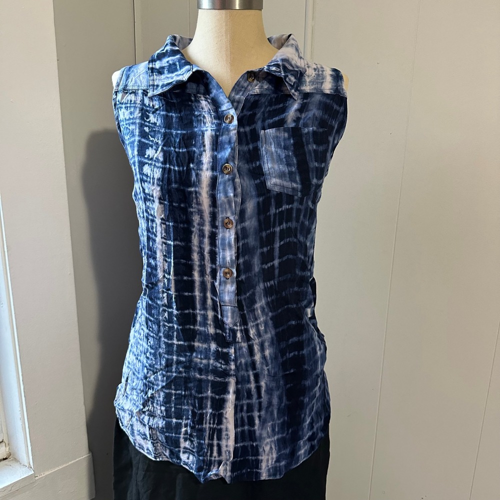 papermoon stitch fix‎ tie dye tunic realia henley size S